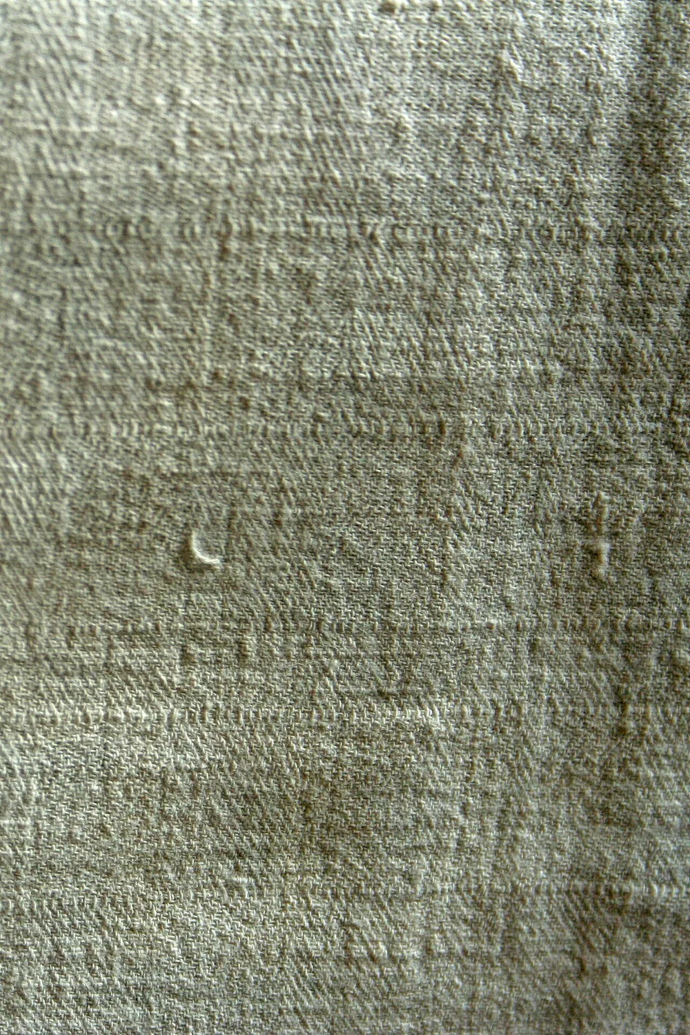 The natural open weave of linen fabric